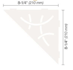 Schluter Shelf-E Triangular Curve Matte White SES1 D6 MBW